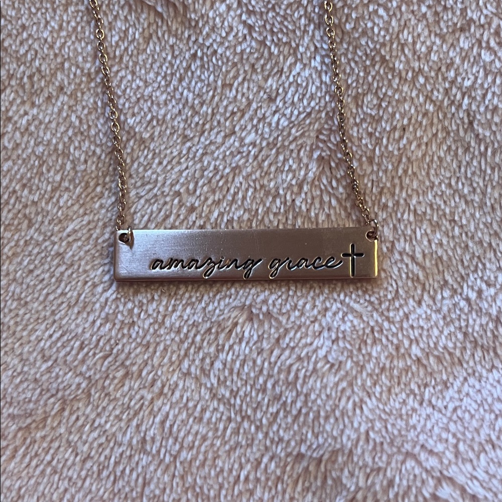 Rose Gold 'Amazing Grace' Necklace